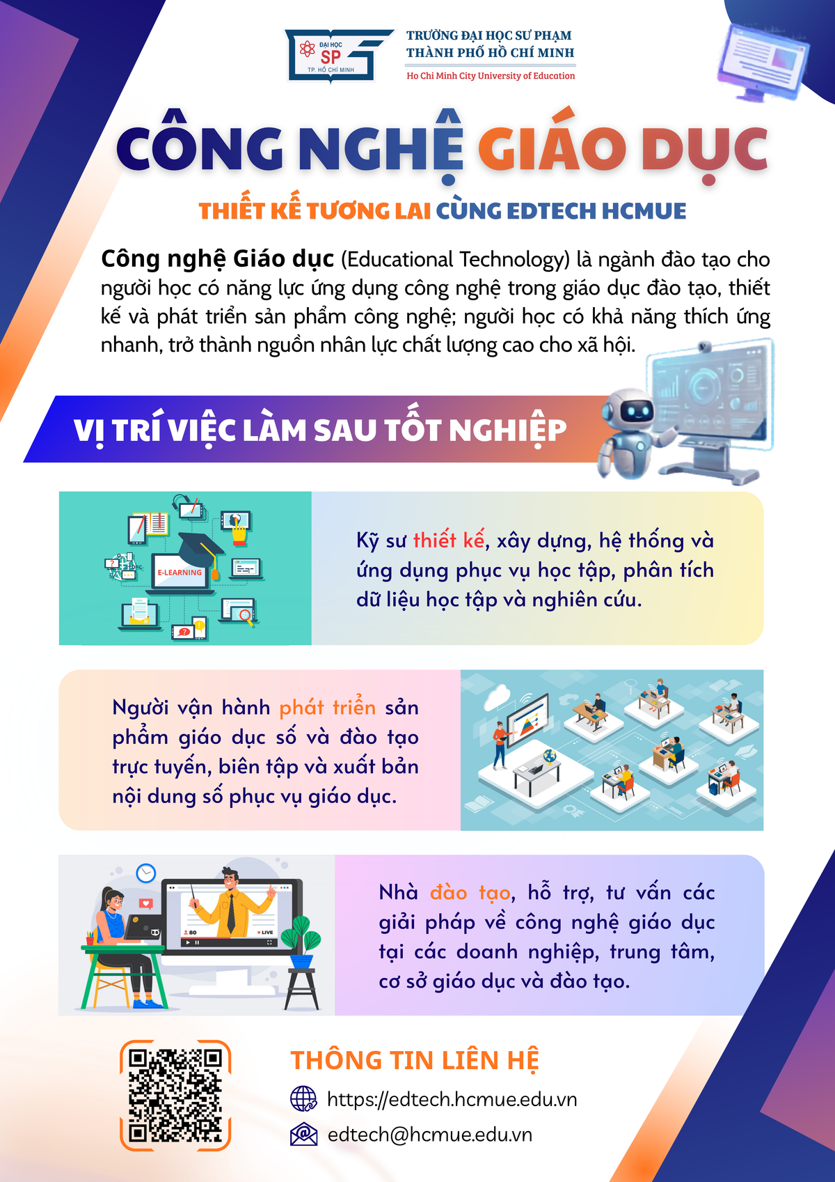 Poster giới thiệu ngành Công nghệ Giáo dục - số 1
